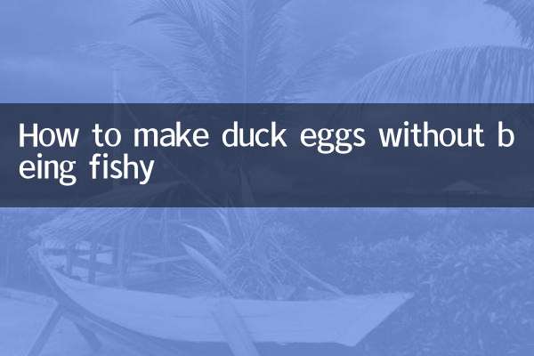 Comment faire des œufs de canard sans être louche