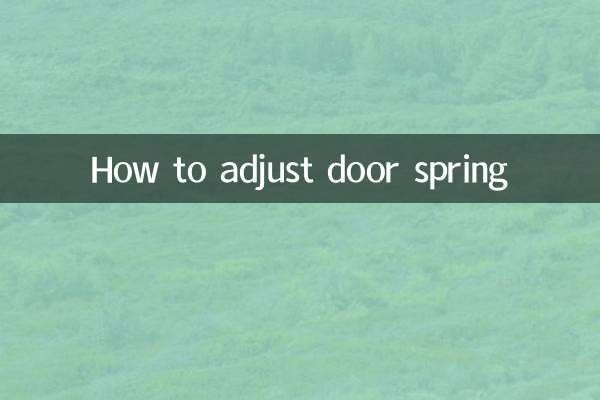 Comment régler le ressort de la porte