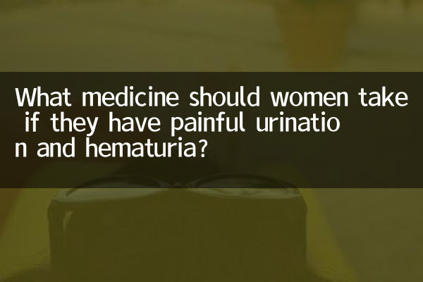 Que medicamento as mulheres devem tomar se tiverem dor ao urinar e hematúria?