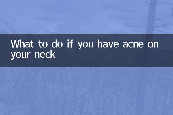 Que faire si vous avez de l'acné au cou