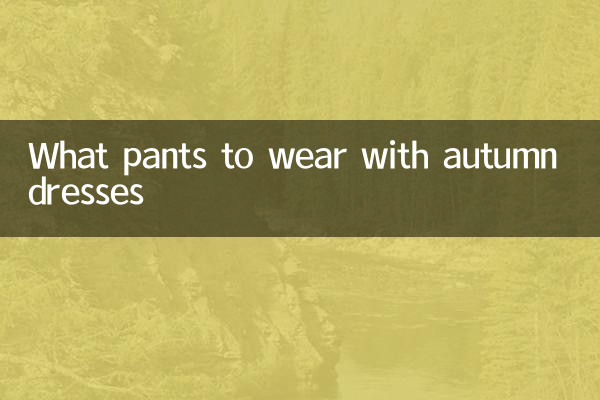 가을 드레스와 함께 입을 바지