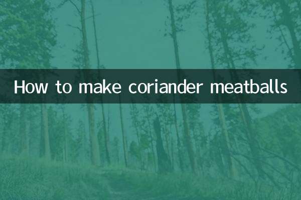 Comment faire des boulettes de viande de coriandre