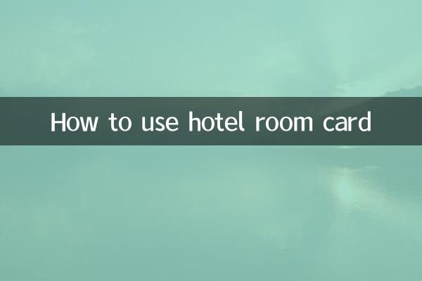 Come utilizzare la tessera della camera d'albergo