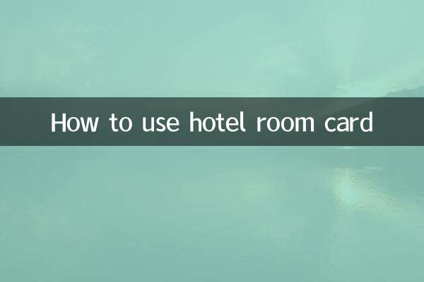 Come utilizzare la tessera della camera d'albergo