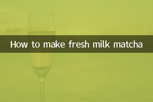 Comment faire du matcha au lait frais