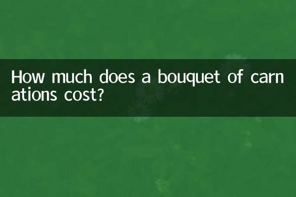 Quanto custa um buquê de cravos?