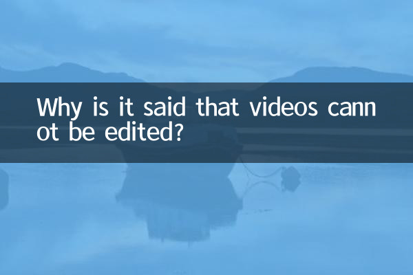Por que se diz que os vídeos não podem ser editados?