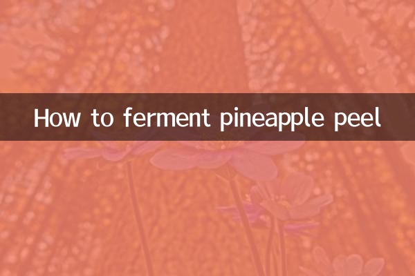 কিভাবে আনারস খোসা গাঁজন