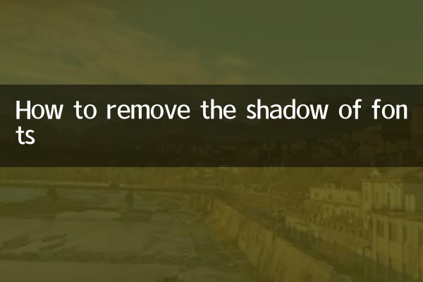 Come rimuovere l'ombra dei caratteri