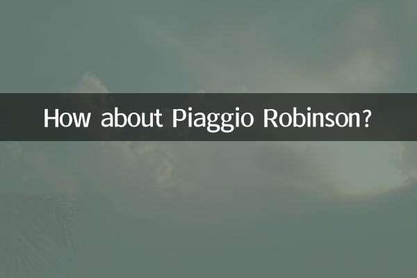 ¿Qué tal el Piaggio Robinson?