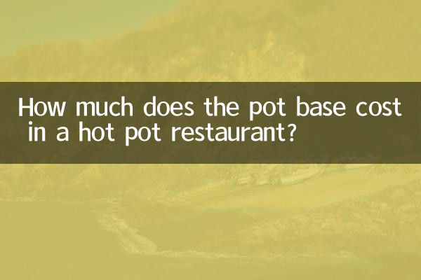 Сколько стоит основа для горшка в ресторане с горячим горшком?