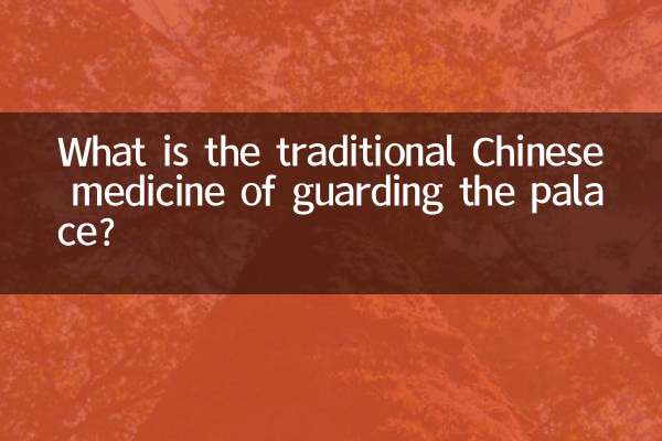 ¿Cuál es la medicina tradicional china para custodiar el palacio?