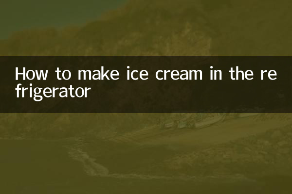 Como fazer sorvete na geladeira