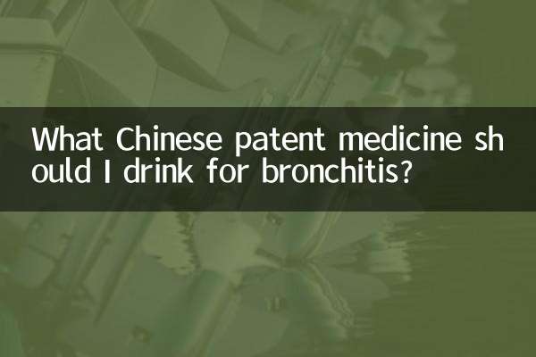 Quel médicament breveté chinois dois-je boire contre la bronchite ?