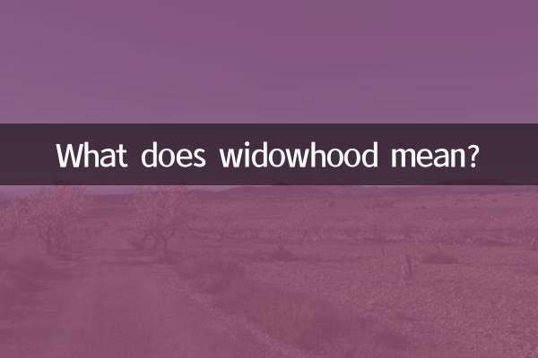 Que signifie le veuvage ?