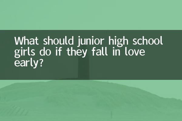 Que devraient faire les lycéennes si elles tombent amoureuses très tôt ?
