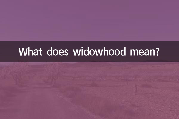 Que signifie le veuvage ?