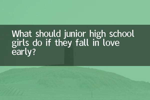 Que devraient faire les lycéennes si elles tombent amoureuses très tôt ?