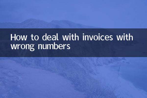 How to deal with invoices with wrong numbers