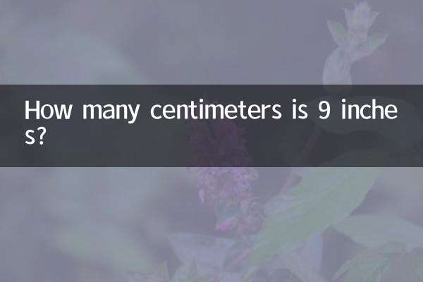 9 ইঞ্চি কত সেন্টিমিটার?