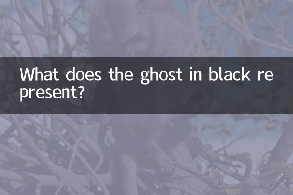 What does the ghost in black represent?