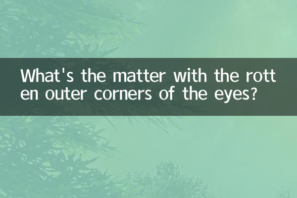 ¿Qué pasa con las esquinas exteriores de los ojos podridas?