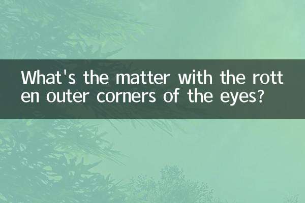 ¿Qué pasa con las esquinas exteriores de los ojos podridas?