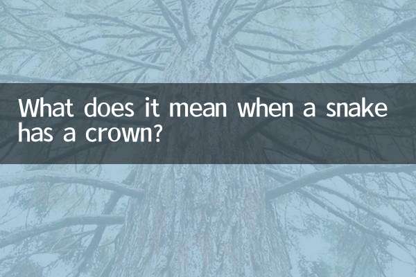 Qu'est-ce que cela signifie lorsqu'un serpent a une couronne ?