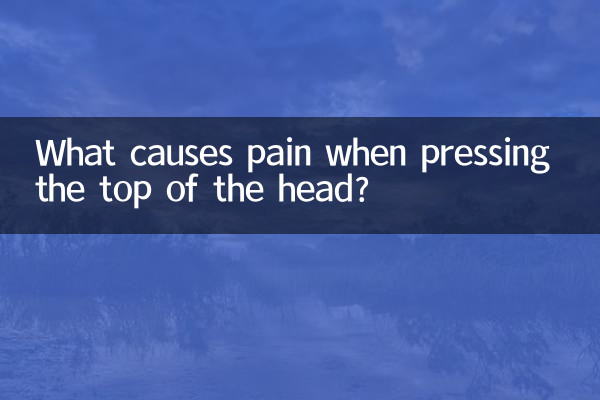 What causes pain when pressing the top of the head?