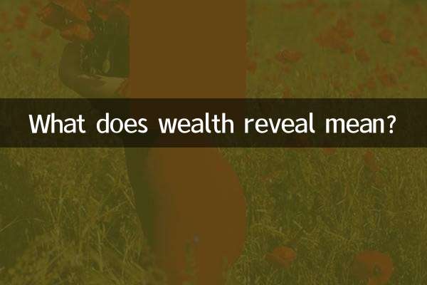富が明らかにする とはどういう意味ですか?