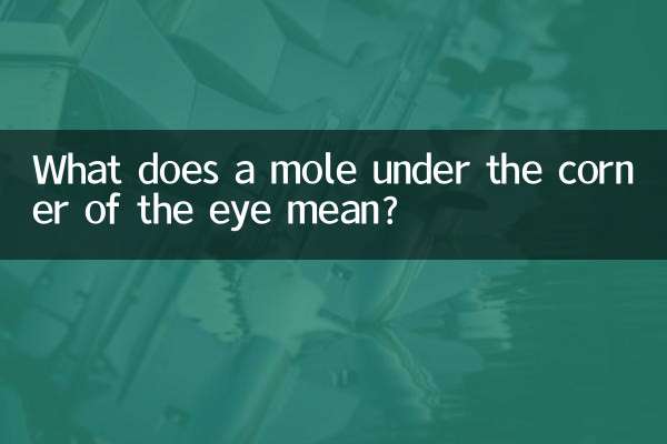 What does a mole under the eye mean?