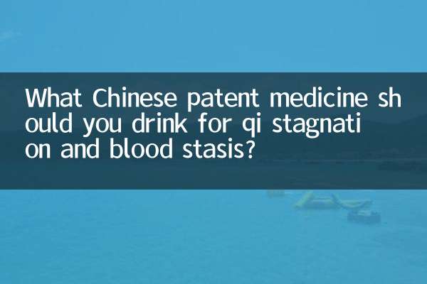 Quel médicament chinois breveté devriez-vous boire pour la stagnation du qi et la stase du sang ?