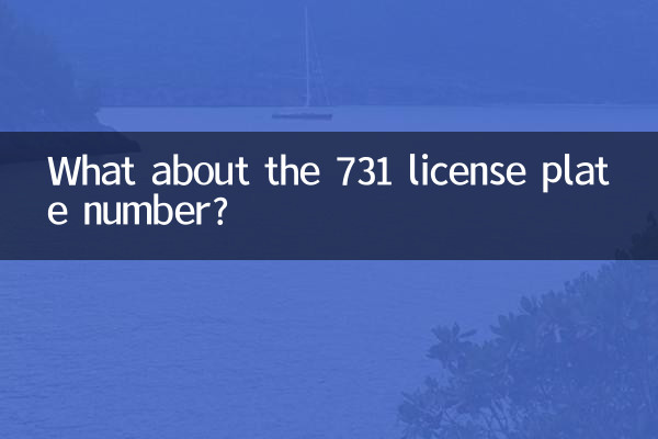 731 লাইসেন্স প্লেট নম্বর সম্পর্কে কি?