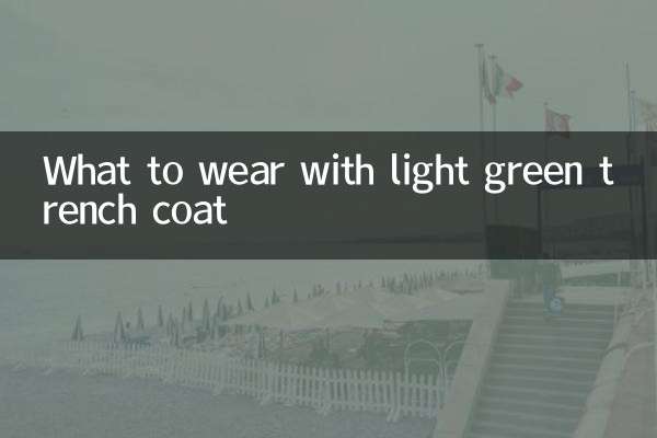 What to wear with light green trench coat