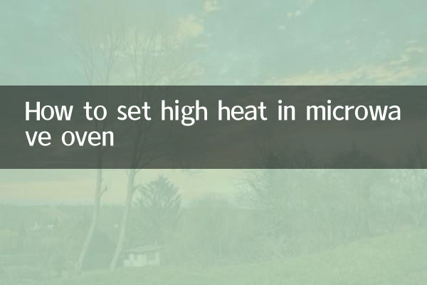 전자레인지의 불을 높게 설정하는 방법