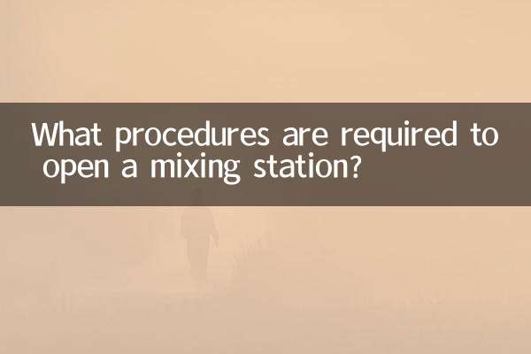 Welche Verfahren sind zum Öffnen einer Mischstation erforderlich?