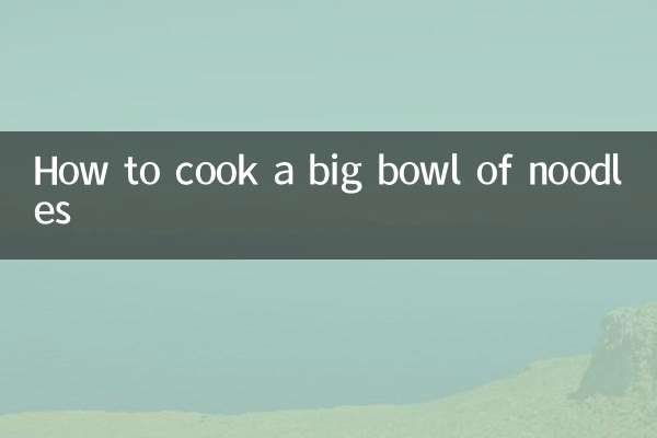 Como cozinhar uma tigela grande de macarrão