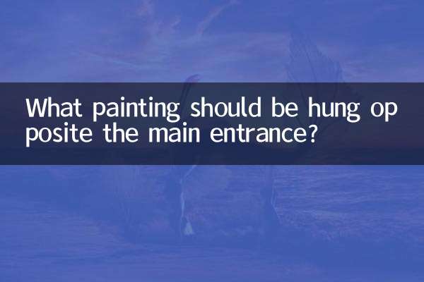 正面玄関の反対側に飾るべき絵は何ですか?