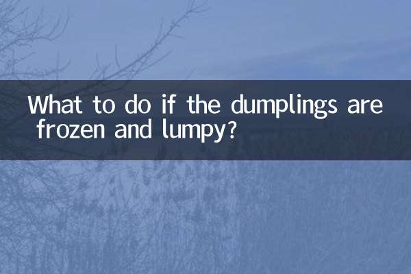 Was tun, wenn die Knödel gefroren und klumpig sind?