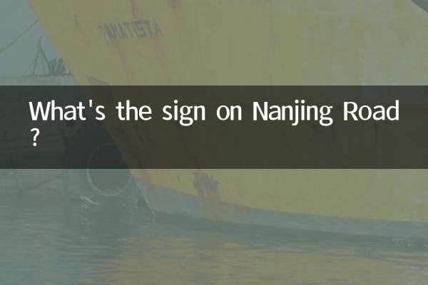 What's the sign on Nanjing Road?