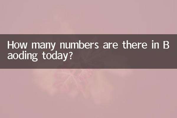 ¿Cuántos números hay en Baoding hoy?