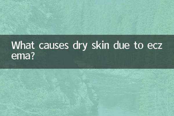 What causes dry skin due to eczema?