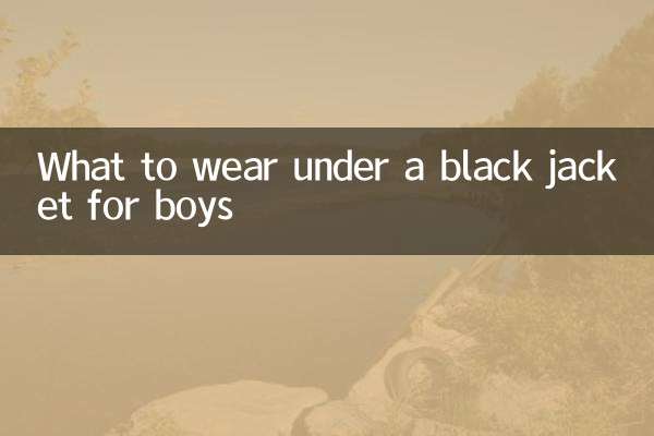 Was trägt man unter einer schwarzen Jacke für Jungen?