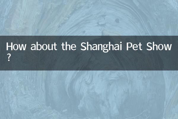 Che ne dici dello Shanghai Pet Show?
