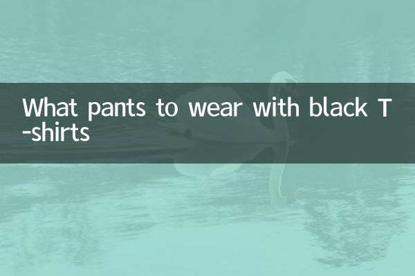 Quel pantalon porter avec des t-shirts noirs