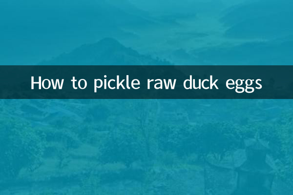 Wie man rohe Enteneier einlegt