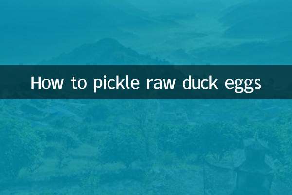 Wie man rohe Enteneier einlegt