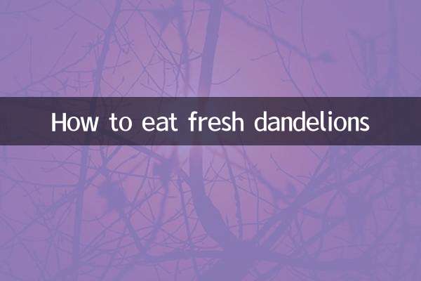 Как есть свежие одуванчики