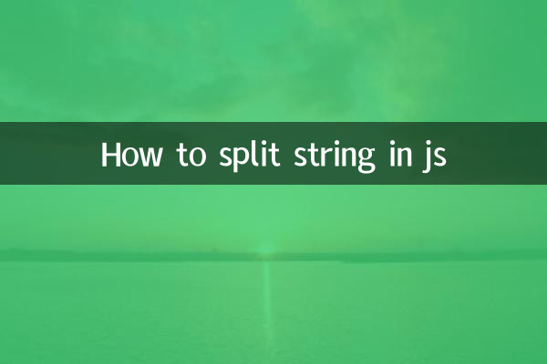 Comment diviser une chaîne en js
