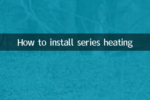 Come installare il riscaldamento in serie